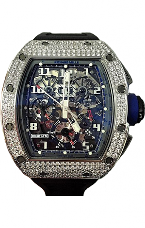 Richard Mille RM 011 WG Medium set Diamonds Replica watch